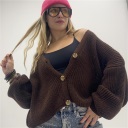 cardigan con bottoni drill